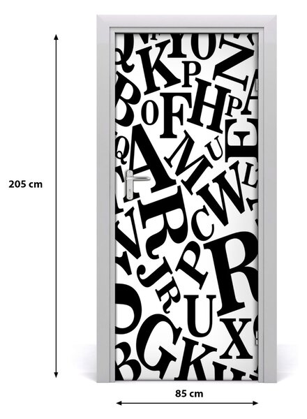 Fototapeta na dvere abeceda 85x205 cm