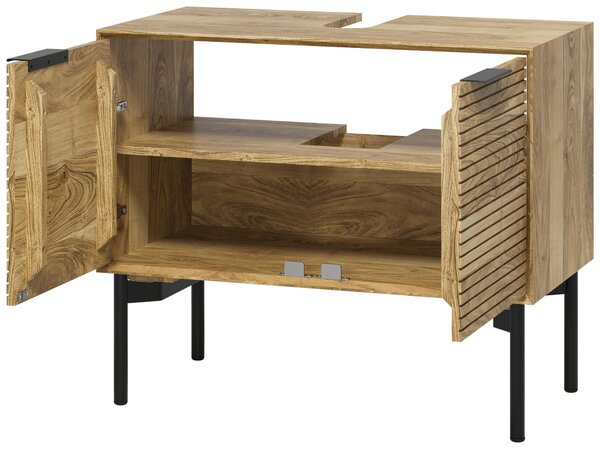 SKRINKA POD UMÝVADLO, prírodná farba, prírodná farba, 80/66/42 cm Livetastic - Kúpeľňové skrinky, Online Only