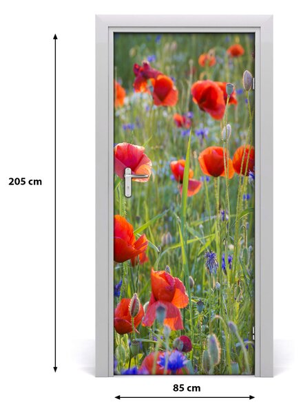 Fototapeta samolepiace poľné mak 85x205 cm