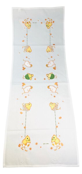 Veľkonočný obrus Kuriatka žlté 40x110cm TiaHome