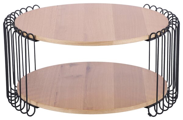 KONFERENČNÝ STOLÍK, čierna, farba duba, drevo, kov, kompozitné drevo, 80/80/38 cm Stylife - Stolíky do obývačky, Online Only
