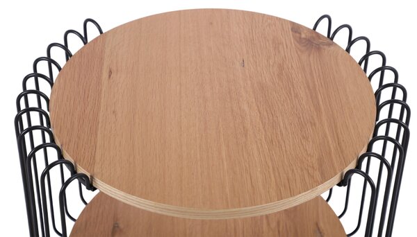 KONFERENČNÝ STOLÍK, čierna, farba duba, drevo, kov, kompozitné drevo, 60/60/48 cm Stylife - Stolíky do obývačky, Online Only
