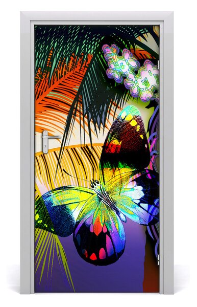 Fototapeta samolepiace farebné kvety 95x205 cm