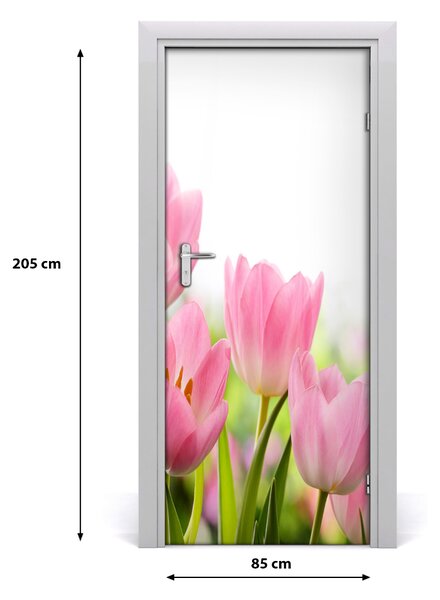Fototapeta samolepiace ružové tulipány 85x205 cm