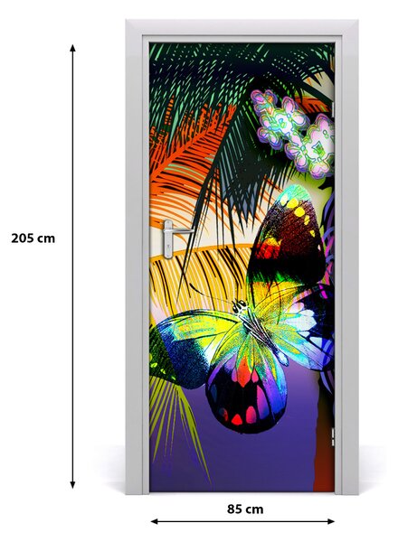 Fototapeta samolepiace farebné kvety 85x205 cm
