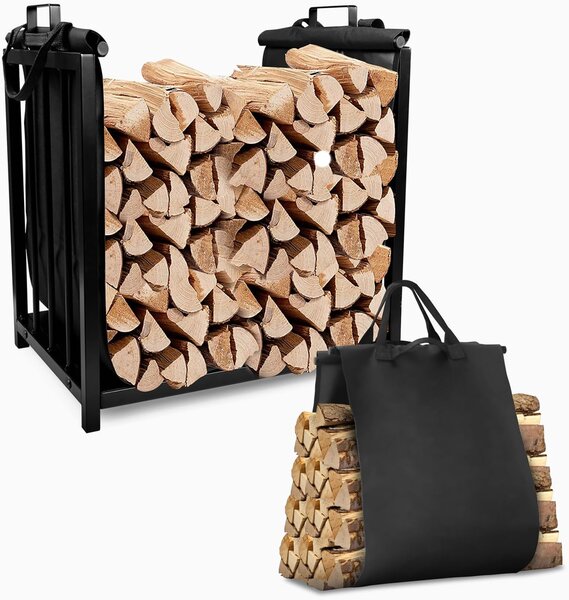 Garden Line Kovový stojan na drevo HEATFIRE čierny