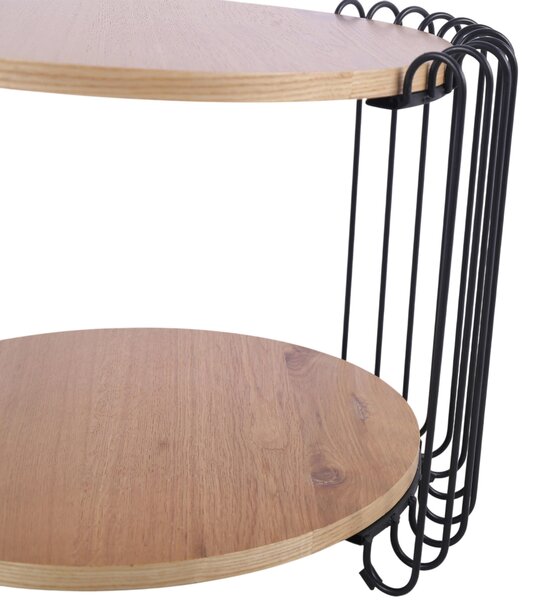 KONFERENČNÝ STOLÍK, čierna, farba duba, drevo, kov, kompozitné drevo, 60/60/48 cm Stylife - Stolíky do obývačky, Online Only