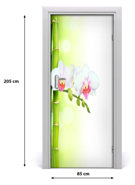 Fototapeta samolepiace Orchidea a bambus 85x205 cm