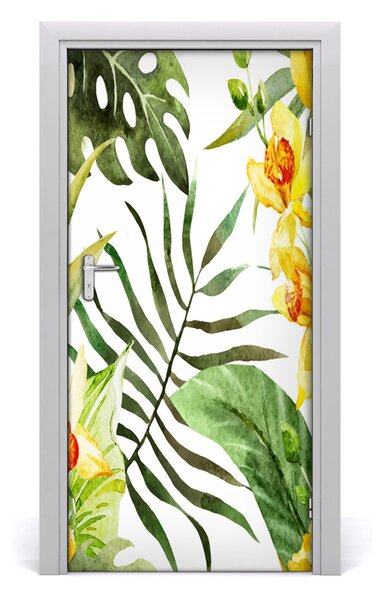 Fototapeta samolepiace tropické kvety 95x205 cm