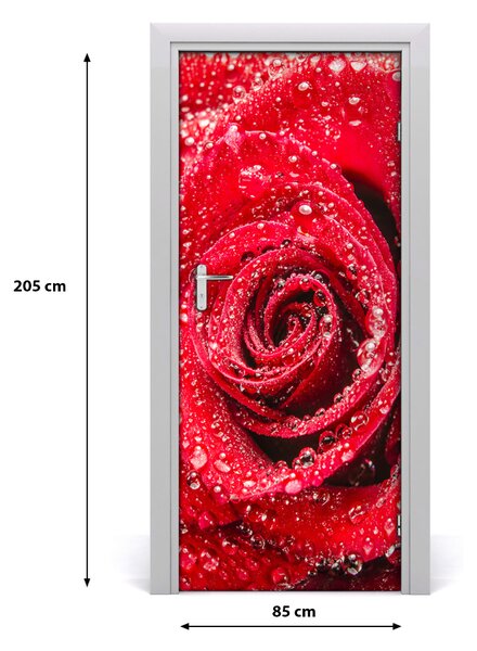 Fototapeta samolepiace červená ruža 85x205 cm