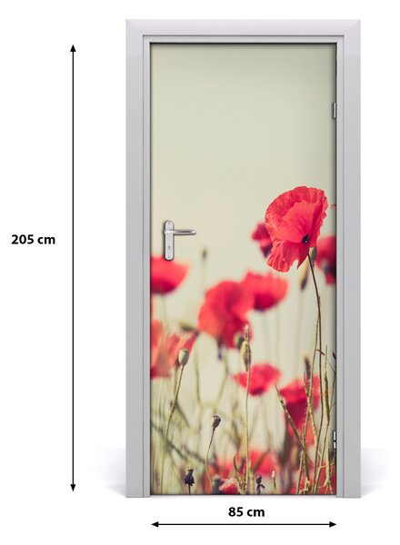 Fototapeta samolepiace poľné mak 85x205 cm