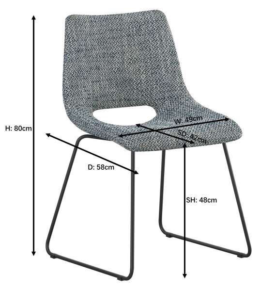STOLIČKA, 48/79/56 cm Stylife - Stoličky, Online Only