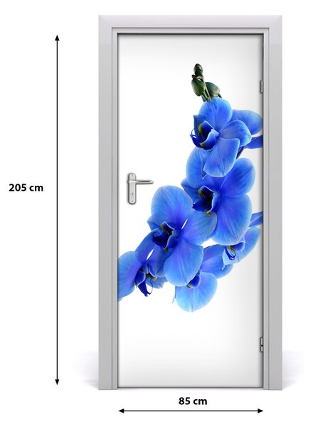 Fototapeta samolepiace modrá orchideami 85x205 cm