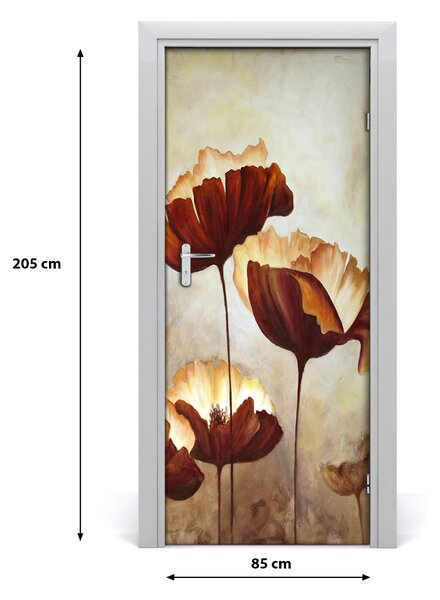 Fototapeta samolepiace poľné mak 85x205 cm