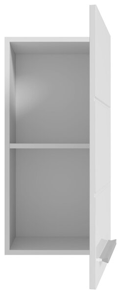 ZÁVESNÁ SKRINKA, biela s vysokým leskom, biela, 34/70/23 cm MID.YOU - Kúpeľňové skrinky, Online Only