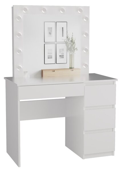 TP Living Kozmetický stolík s LED osvetlením Mijas biely