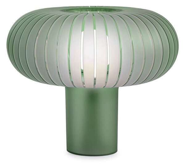 Kartell Stolová lampa Teresa Frozen, šalviová zelená, stmievateľná, E27, Zelená, Obývacia izba / jedáleň, Plast, Dizajn, Stojacie svietidlo