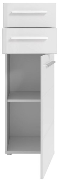 VYSOKÁ KOMODA, biela, biela s vysokým leskom, 34/104/31 cm MID.YOU - Kúpeľňové skrinky, Online Only