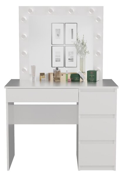 TP Living Kozmetický stolík s LED osvetlením Mijas biely