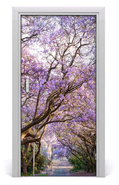 Fototapeta na dvere chodník Jakarand 95x205 cm