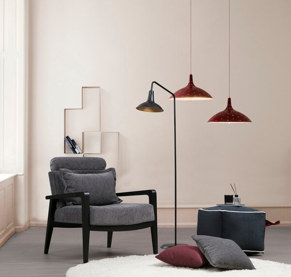 Hanah Home Kreslo Apollo z masívu sivé/čierne