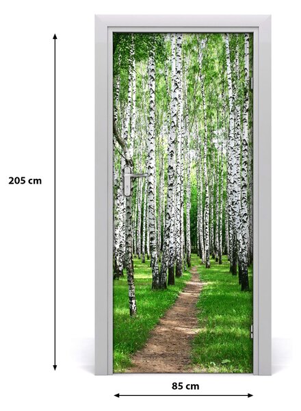 Fototapeta na dvere Břízová les 85x205 cm