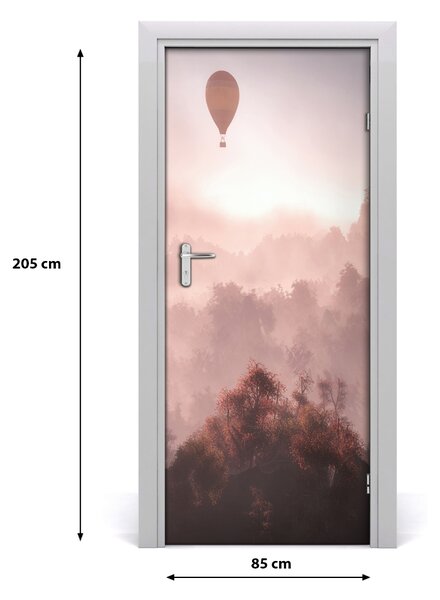 Fototapeta na dvere lietajúci balón les 85x205 cm