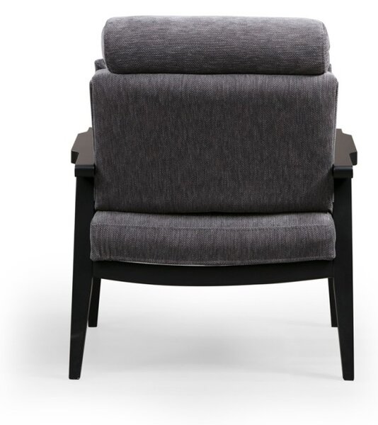 Hanah Home Kreslo Apollo z masívu sivé/čierne