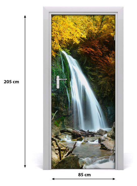 Fototapeta na dvere vodopád v lese 85x205 cm