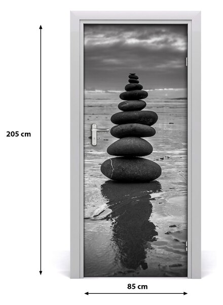 Fototapeta na dvere kamene na pláži 85x205 cm