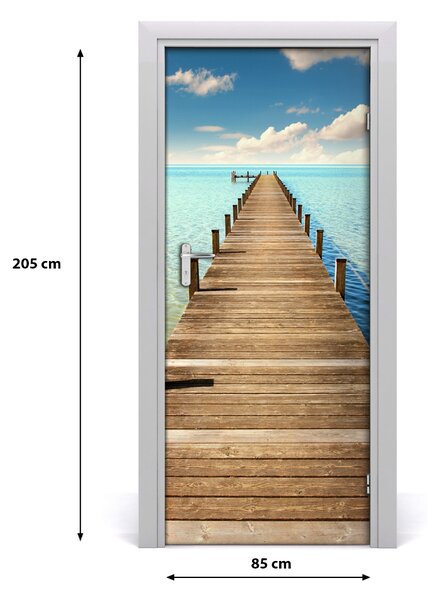 Fototapeta na dvere drevené mólo 85x205 cm