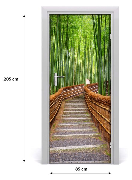 Fototapeta na dvere bambusový les 85x205 cm