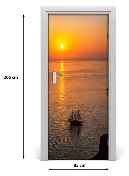 Fototapeta na dvere západ slnka mora 85x205 cm