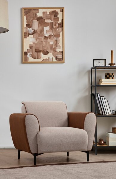 Hanah Home Kreslo Aren ekokoža škoricové/hnedé