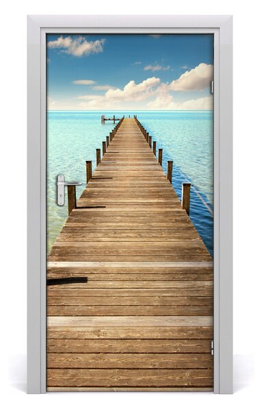 Fototapeta na dvere drevené mólo 95x205 cm