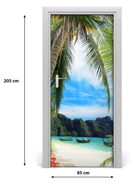Fototapeta na dvere tropická pláž 85x205 cm
