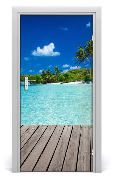 Fototapeta na dvere tropická pláž 95x205 cm
