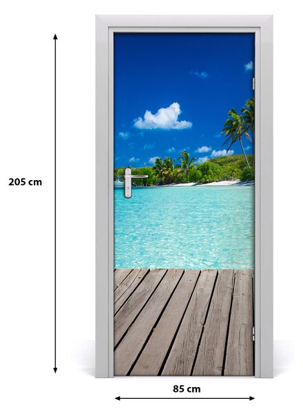 Fototapeta na dvere tropická pláž 85x205 cm