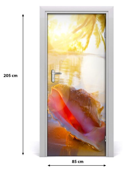Fototapeta na dvere mušle pláž 85x205 cm
