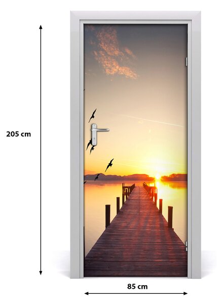 Fototapeta na dvere západ slnka mólo 85x205 cm
