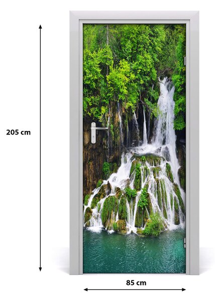 Fototapeta na dvere vodopád v lese 85x205 cm