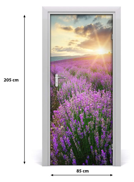 Fototapeta na dvere poľa levanduľa 85x205 cm