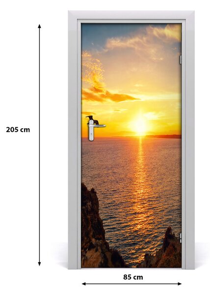 Fototapeta na dvere západ slnka mora 85x205 cm