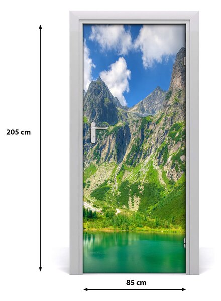 Fototapeta na dvere jazero v horách 85x205 cm