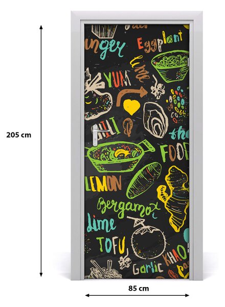Fototapeta na dvere samolepiace thajské jedlo 85x205 cm