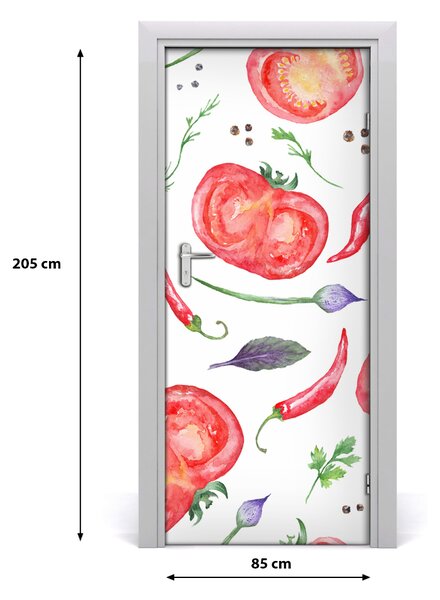 Fototapeta na dvere do domu samolepiace zelenina 85x205 cm