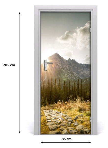 Fototapeta na dvere západ slnka Tatry 85x205 cm