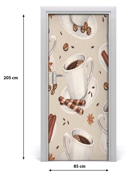 Fototapeta na dvere samolepiace šálka kávy 85x205 cm