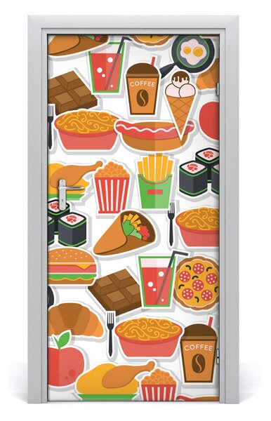 Fototapeta na dvere samolepiace fast food 95x205 cm