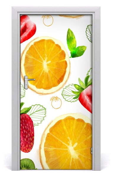 Fototapeta na dvere do domu samolepiace ovocie 95x205 cm